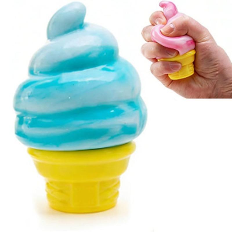 Ice Cream Squeeze Soft Toy, Sensory Relief Party Gift, Summer Stress Reduction, Relaxing Ice Cream Cone, Fun Party Favors