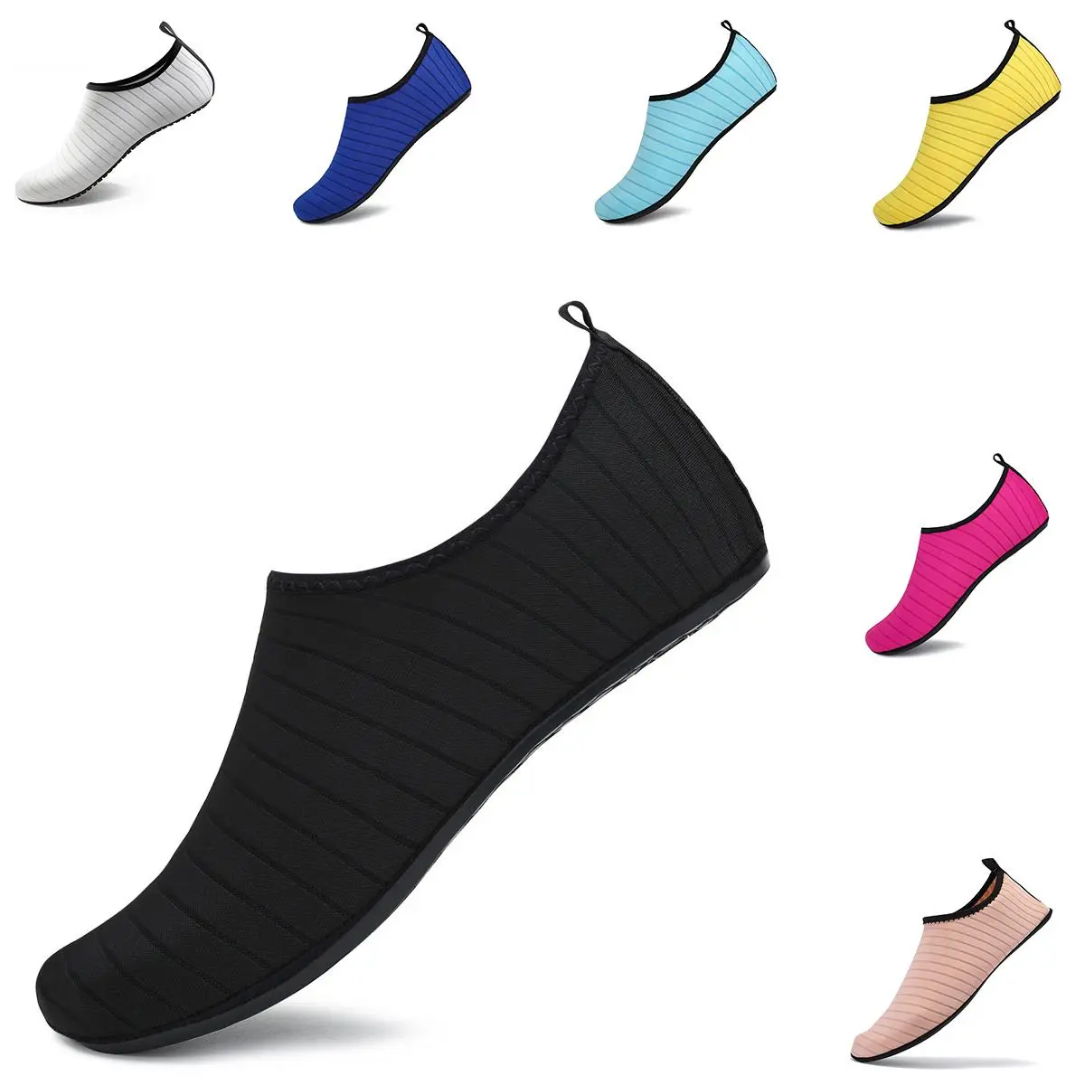 Quick-Dry Aqua Socks for Adults - Breathable Elastic Fabric Water Shoes with Excellent Grip, Lightweight Design, Great Drainage for Swim, Beach, Yoga - Diving Socks Sport Accessories
