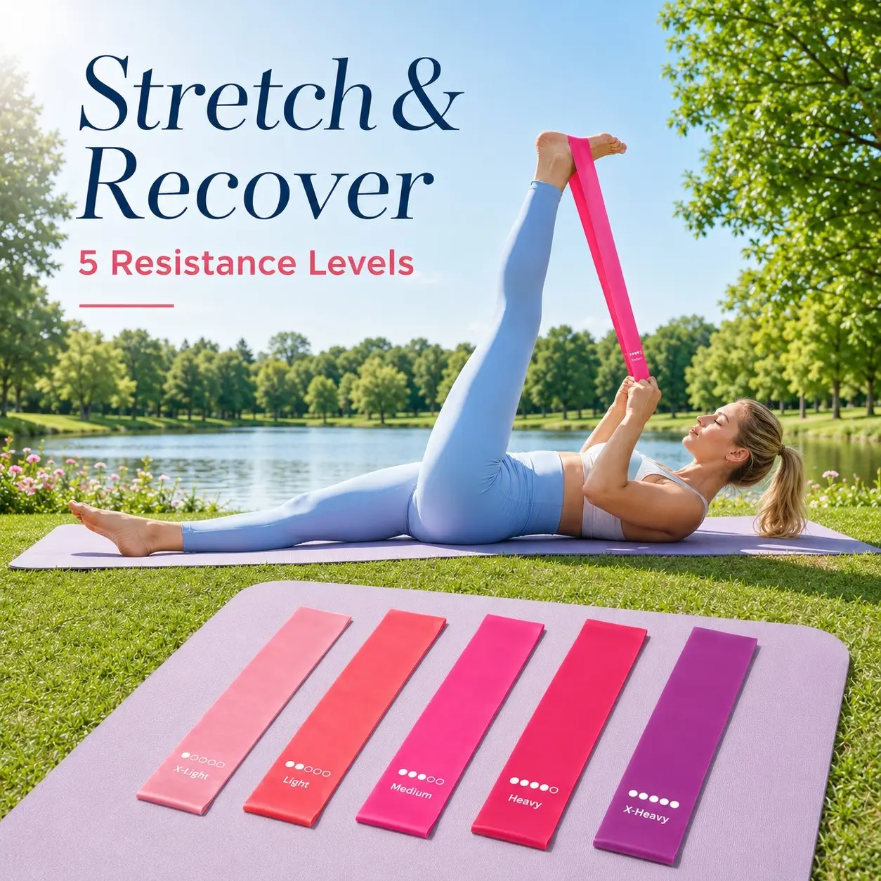 High Elastic Resistance Band Set, Full Body Workout, Yoga, Pilates, Strength Training, Portable Fitness Equipment, Perfect Health Gift