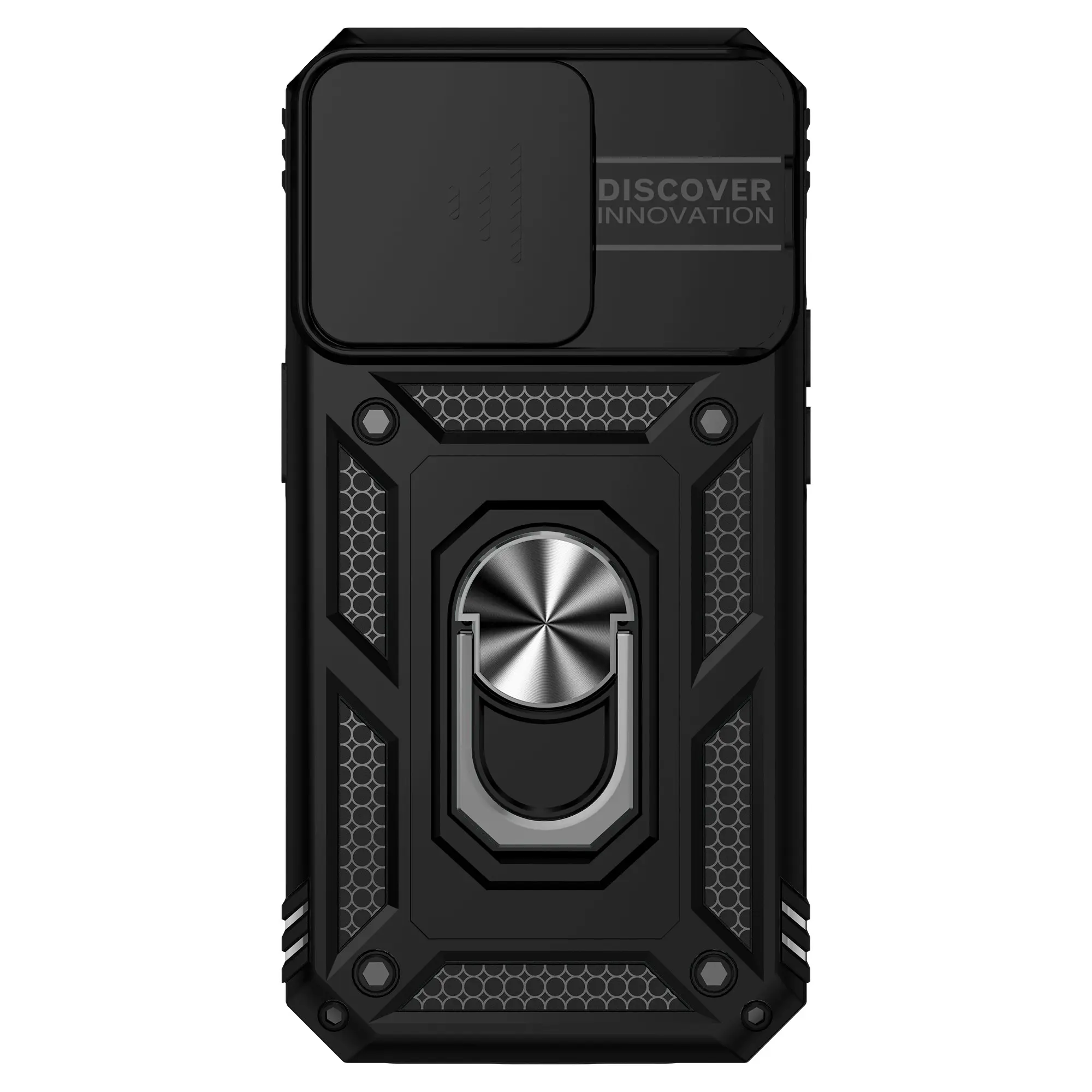 Phone Case for iPhone 14 Pro , Waterproof Dustproof, with Stand and Ring, Solid Color, Mechanical, Rotatable, Mobile Phone Accessories