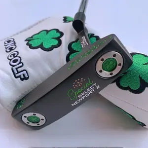 Scotty Cameron Special Select Newport 2 LUCKY CLOVER LIMITED EDITION Golf Putter Matte Black Milled Face Steel Shaft Right Handed With Matching Headcover Tour Level Precision Blade Putter