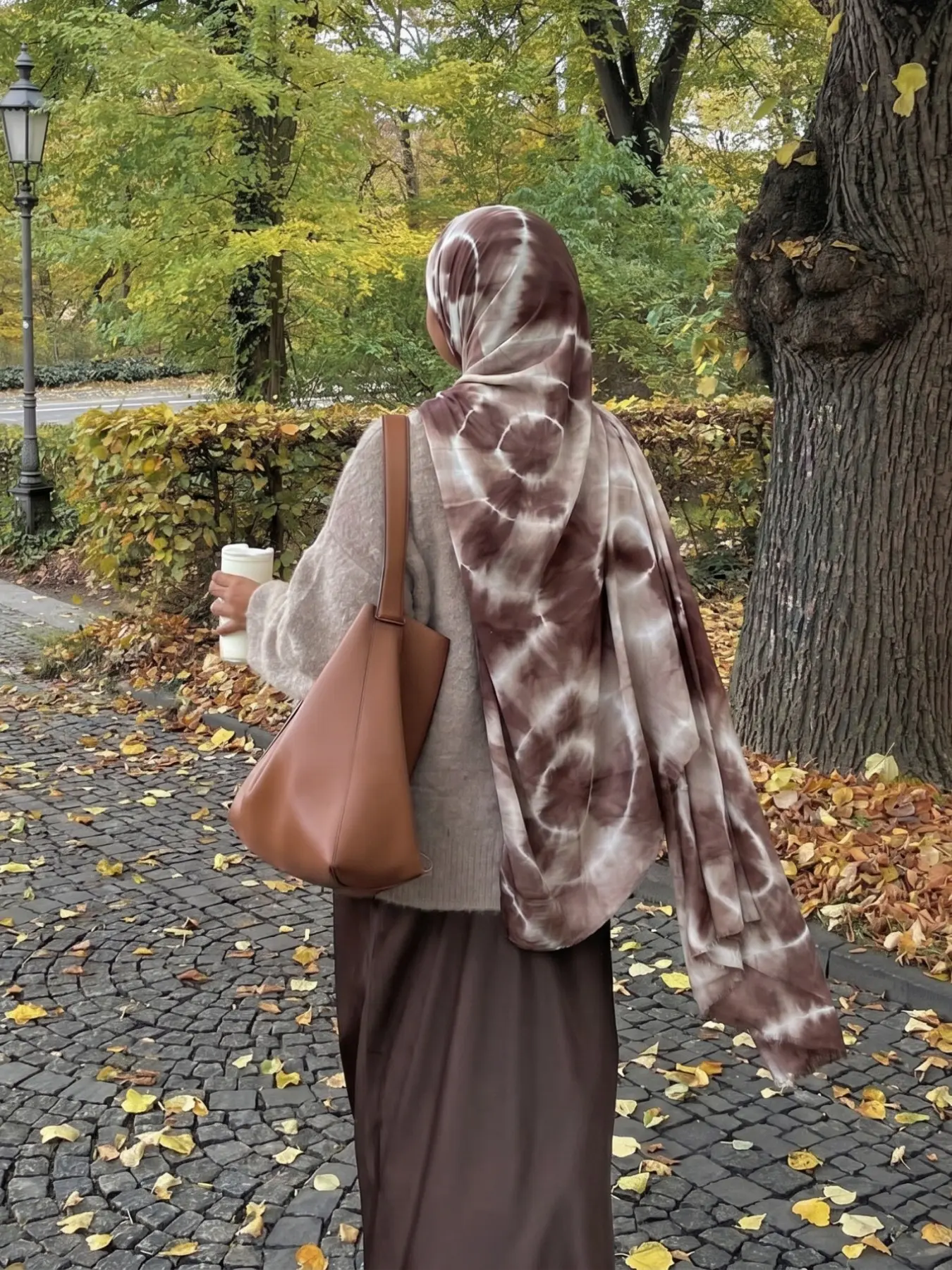 Light Taupe Circle Tie Dye Raw Fringe Shawl, Modest Neutral Daily Head Wrap, Lightweight Modest Headscarf Hijab for Everyday Use
