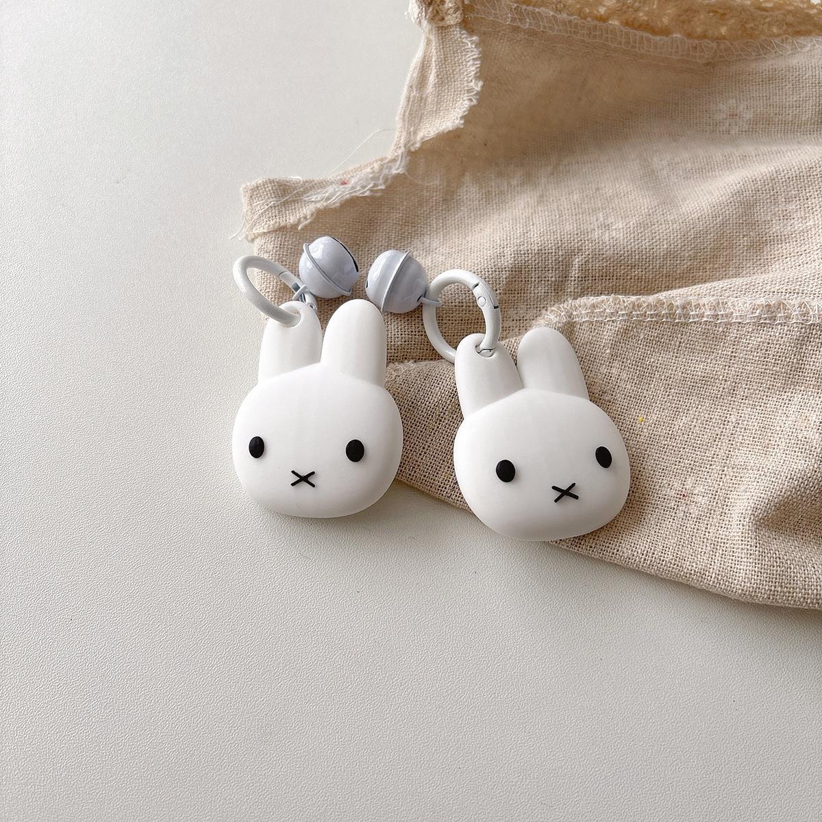 Cute Rabbit Design AirTag Protective Case, Anti-lost AirTag Keychain Pendant, Cartoon Protective Cover Compatible with AirTag