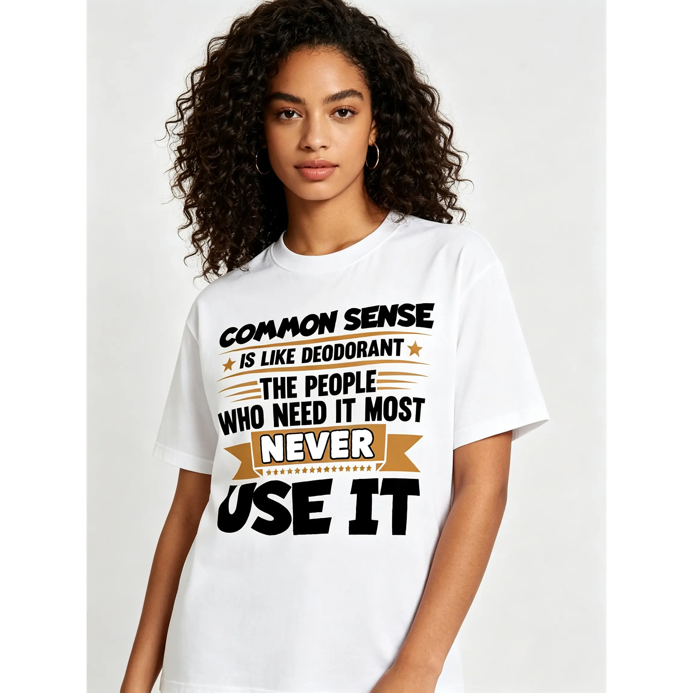 Common Sense Funny Graphic Tee Sarcastic Quote Shirt Vintage Typography T Shirt Casual Streetwear Unisex Apparel Humor Gift Shirt for Men Women