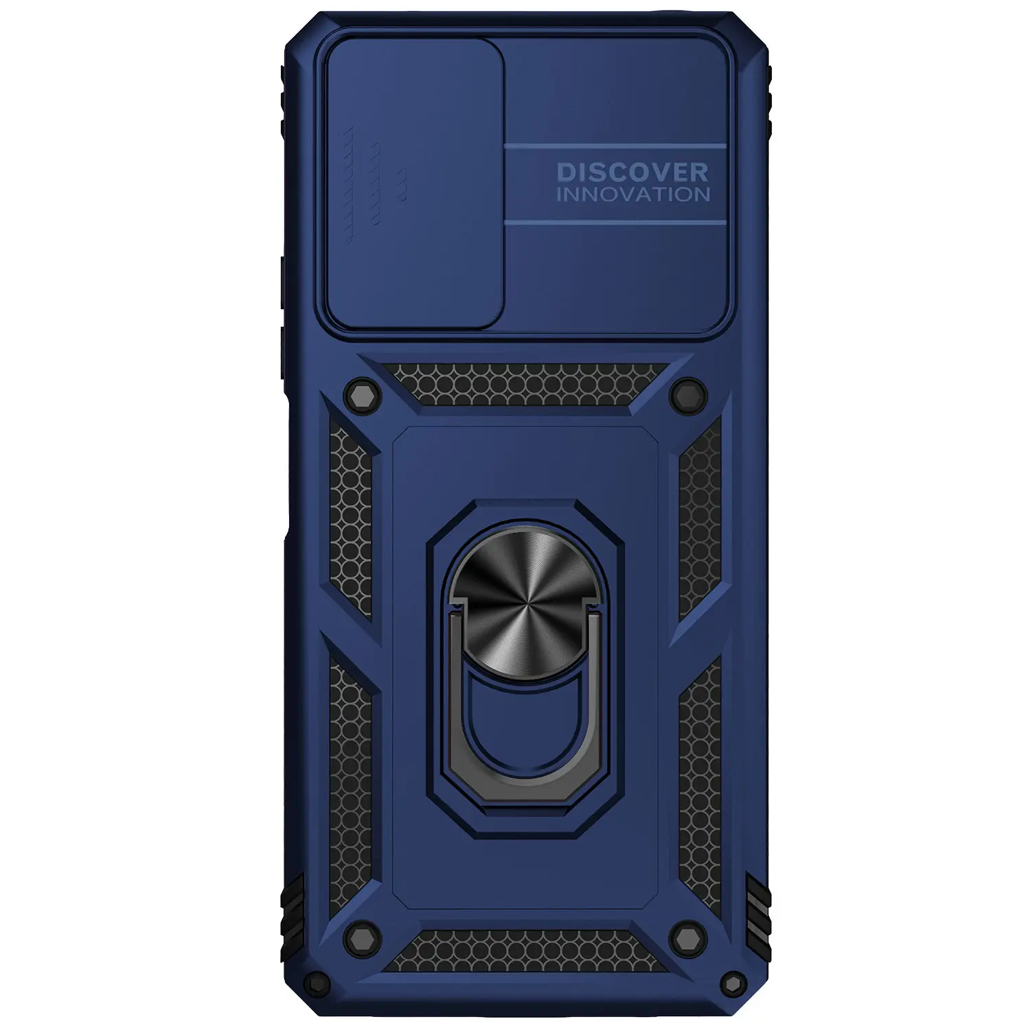 Phone Case for Xiaomi Redmi Note 10 Pro , Waterproof Dustproof Anti-Slip, Ring Holder, Sliding Lens Protection, Solid Color, Rotatable