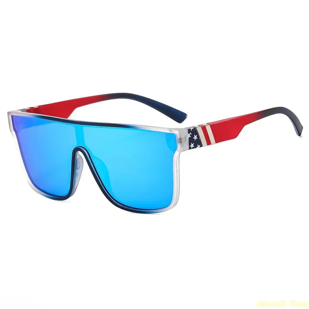 Sporty Oversized Shield Sunglasses UV400 Mirrored Lens One-Piece Streetwear Eyewear for Men Women Beach campingessentials tiktokshopbacktoschool