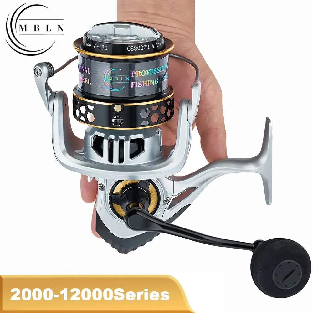 MBLN 2000-12000 Spinning Fishing Reel, Aluminum Alloy Spool Handle, Saltwater Casting Rod Reel, Fishing Gear Essentials
