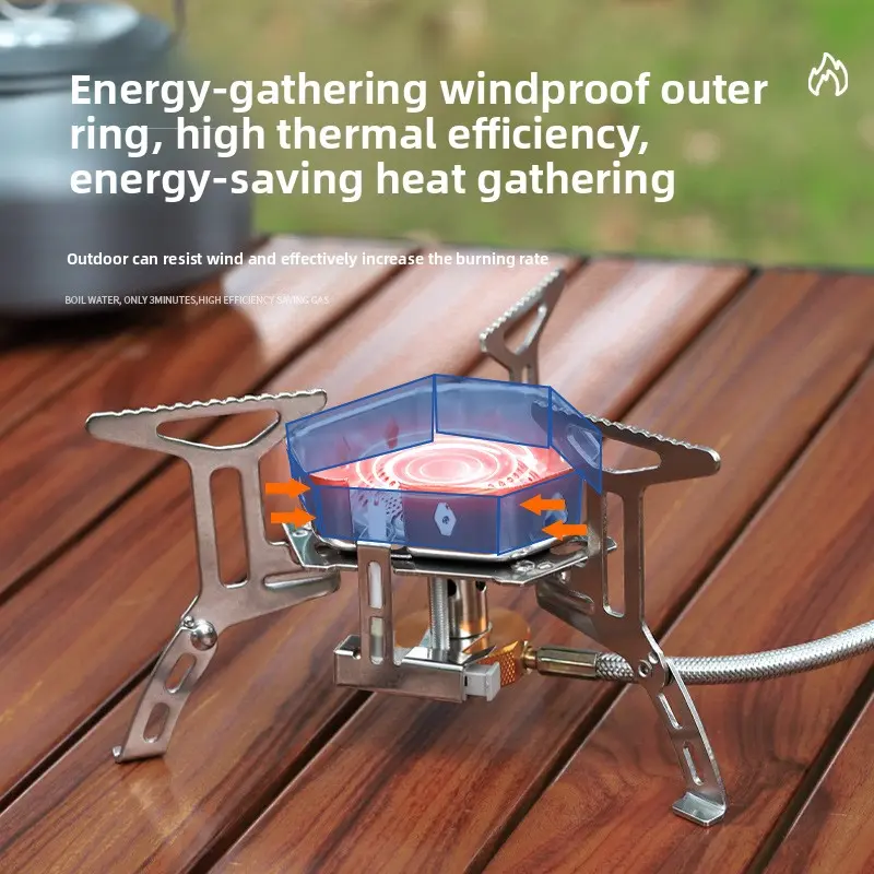 Outdoor fire portable cassette gas tank stove camping picnic stove folding picnic fishing cooker mini gas stove