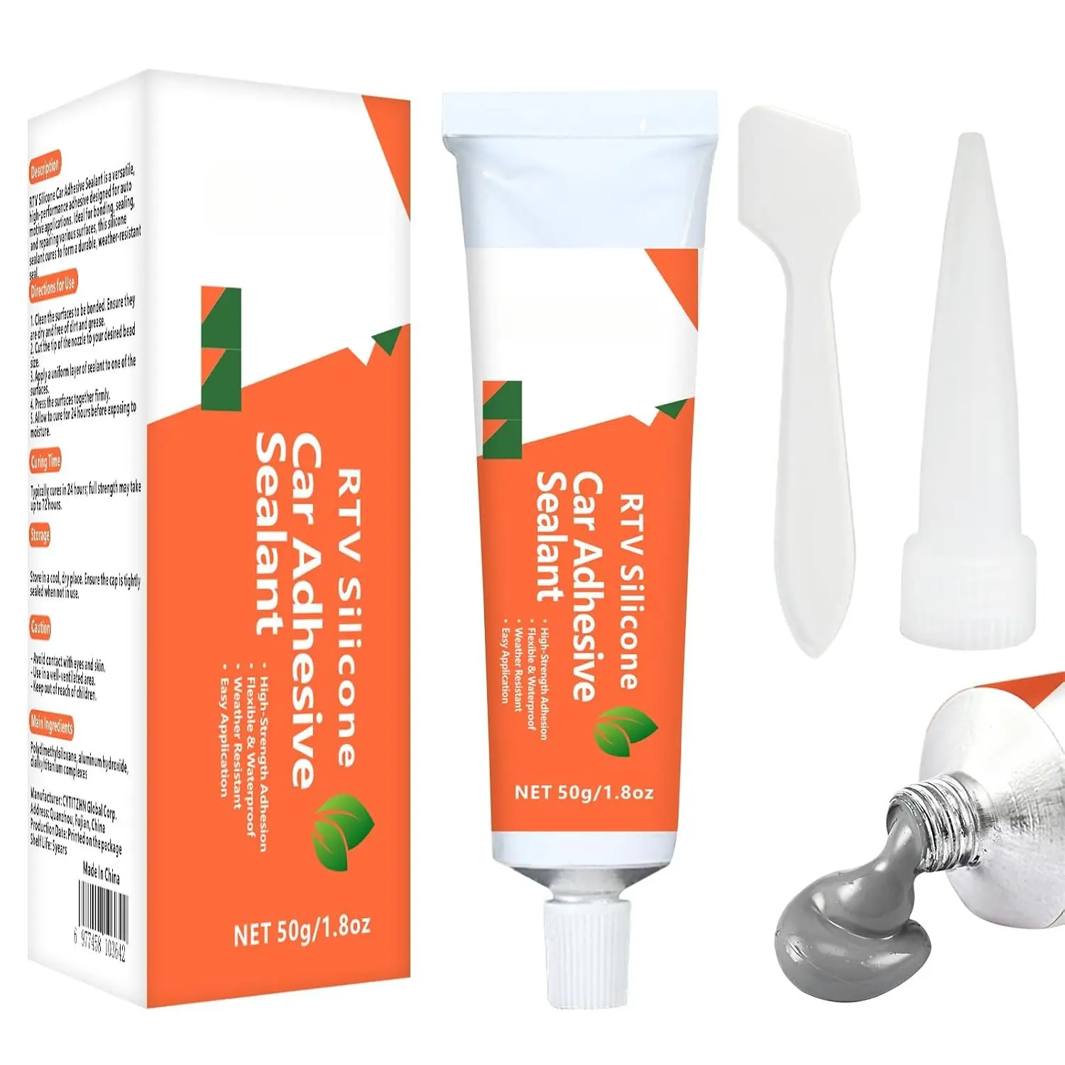 RTV  Adhesive Sealant –  , ,  Adhesion, Shrink & Crack Resistant, -Purpose Caulk for , Kitchen, Bathroom, Window & Door Sealing – 3.4 Fl. Oz (Grey)
