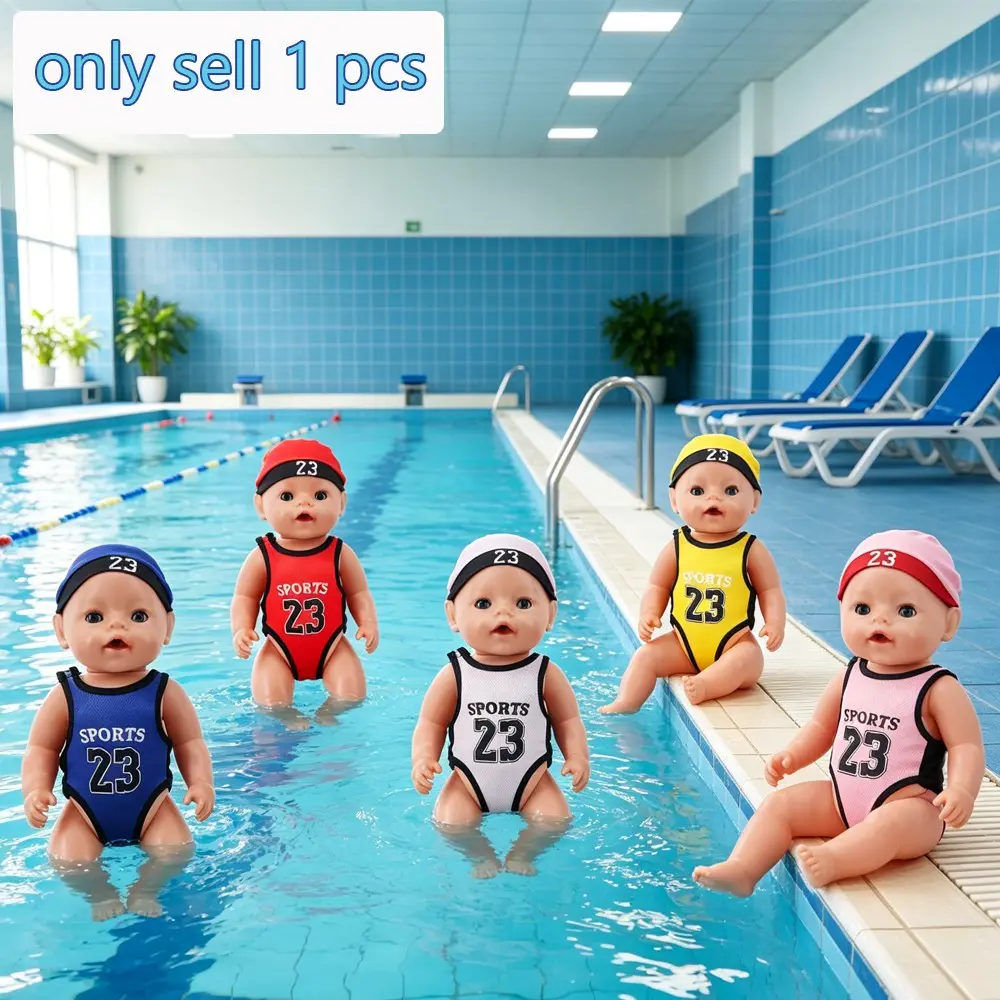 18-Inch American Doll Sports Swimsuit Set, Basketball with Hat, Cute Play and Display Accessory, Christmas Gift, Birthday Gift