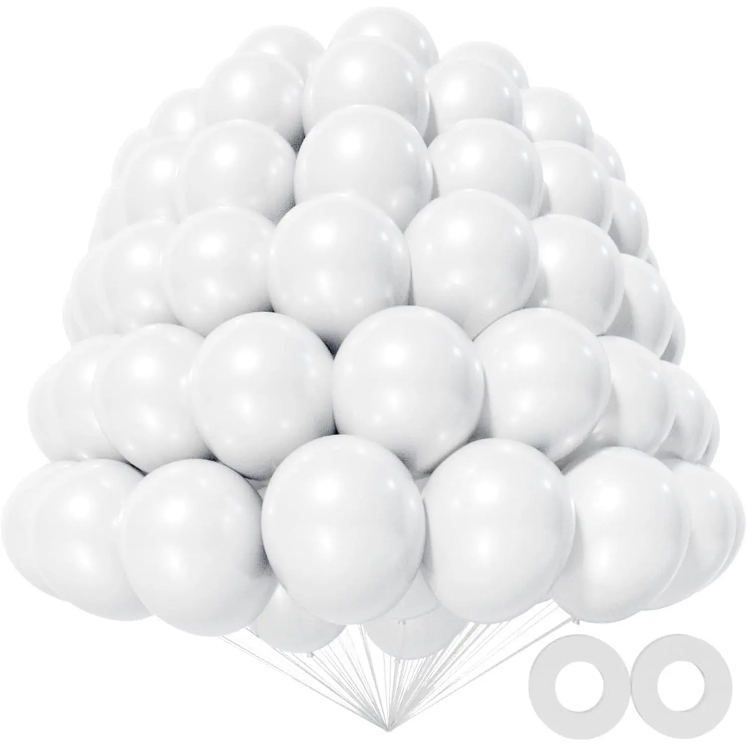 200pcs White Balloons 5 Inch, Small Mini Latex Balloons for Party Birthday Baby Shower Anniversary Festival Arch Garland Decoration