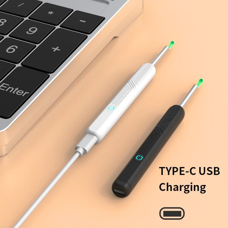 Electric Earwax Removal Tool Set with Camera, Portable 360° Wide Angle Ear Cleaner with Type-C Rechargeable, Waterproof Endoscope Ear Cleaning Tool, Earwax Remover