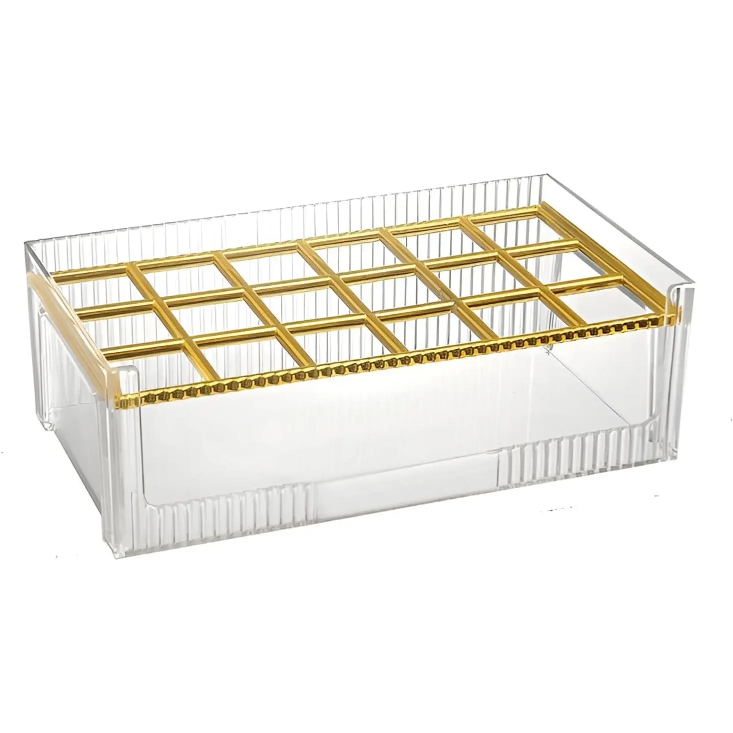 18 Grids Lipsticks Organizer, Clear  | Lip Gloss Holder, Storage Display Case, For  & Lip Balm, 1 Pack