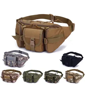 A unisex outdoor waist pack designed for sports and featuring a patch attachment; suitable for daily activities such as cycling, camping, hiking, hunting, and fishing.