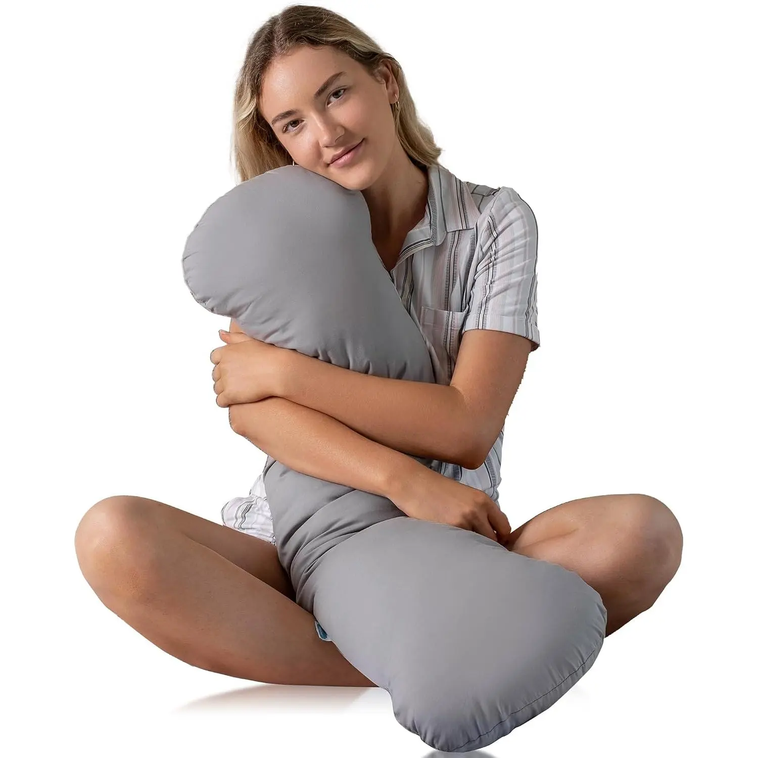 Weighted  Pillow 6.5lbs, Cooling Tencel Cover, 41” x 10” | Calming weighted comfort, Breathable cooling cover, Machine washable, Made for Side Sleepers, 12 month warranty