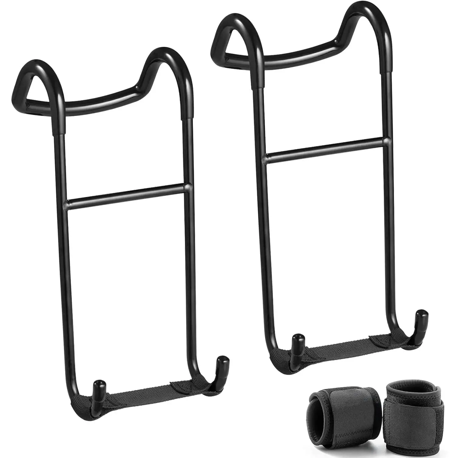 Upgraded 2-Pack Dumbbell Spotter Hooks, 250 lbs Load Capacity Heavy Duty for Bench Press, Chest & Shoulder Workouts with Wrist Straps