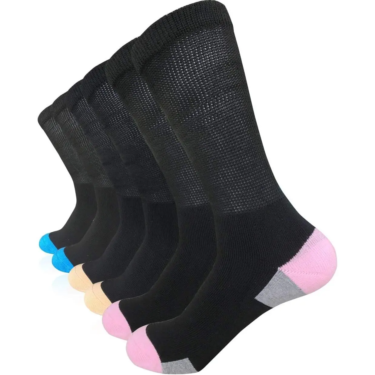 Women's Diabetic Athletic Crew Socks, Non-Binding Extra Wide Bariatric Socks for Large Size, Lymphedema Edema Swollen FeetGift