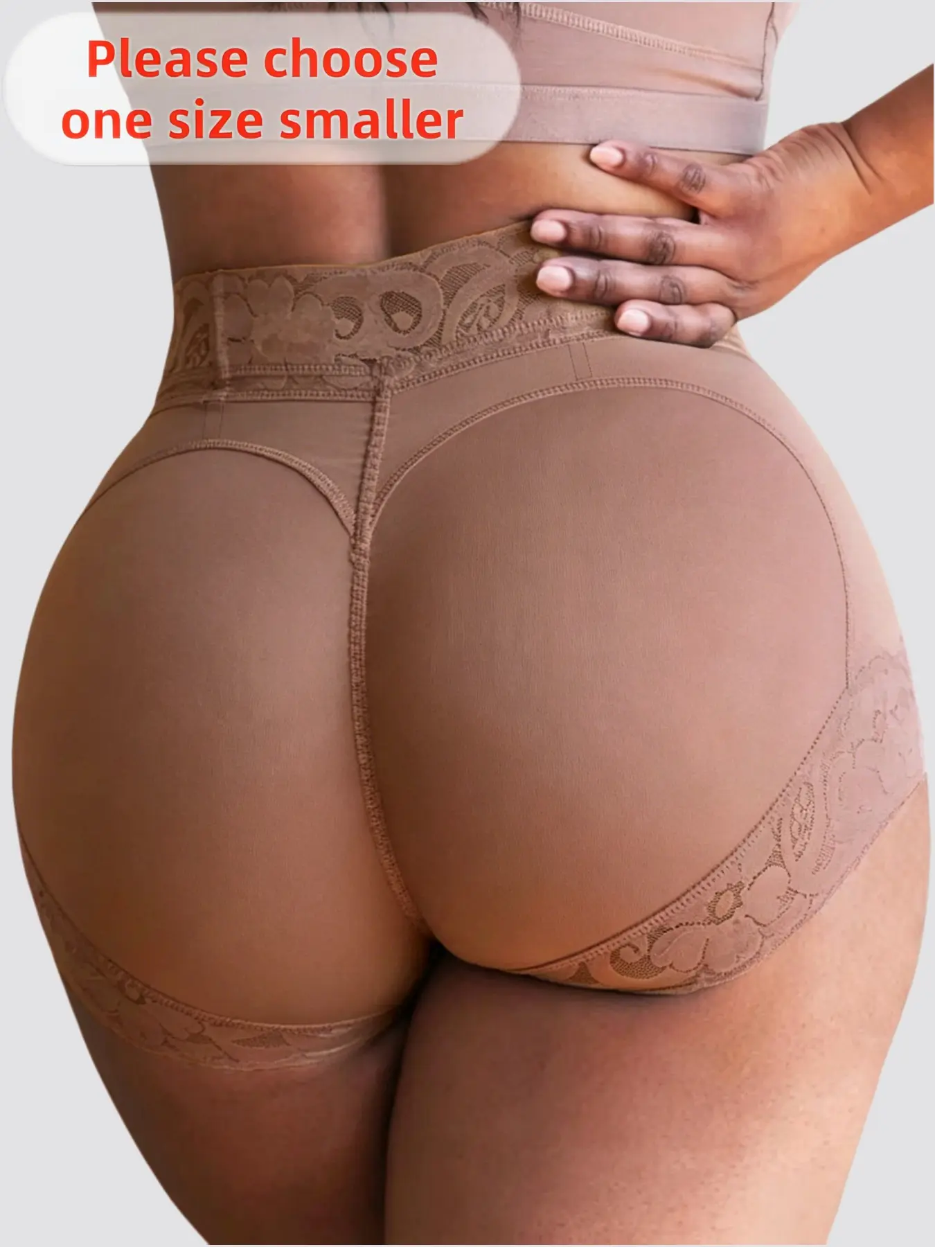 1 Count Women's Comfortable Butt Lifting Tummy Control Shaper Panties, Fajas, Lace Trim Solid Color Shapewear Bottoms, Hourglass Waist Shaping Shorts, Fajas, Comfortable Body Shaper Panty for Ladies, Suitable for Various Occasions, Underwear