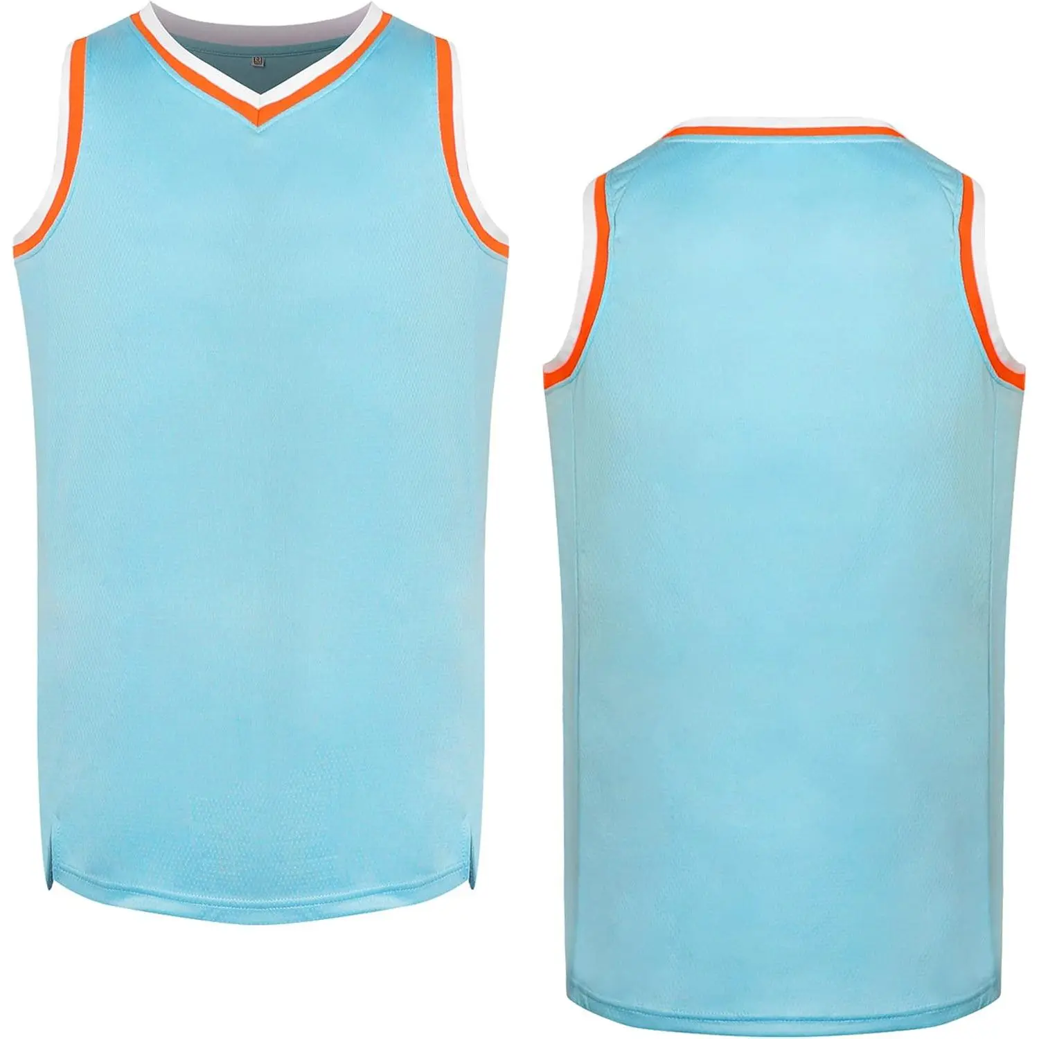 Men's Blank Basketball Jersey - Sleeveless Mesh Fabric Athletic Shirts for 90s Party, Male Sports Wear with Stitched Letters, Available in Black, Yellow, White, Blue, Red, S-3XL