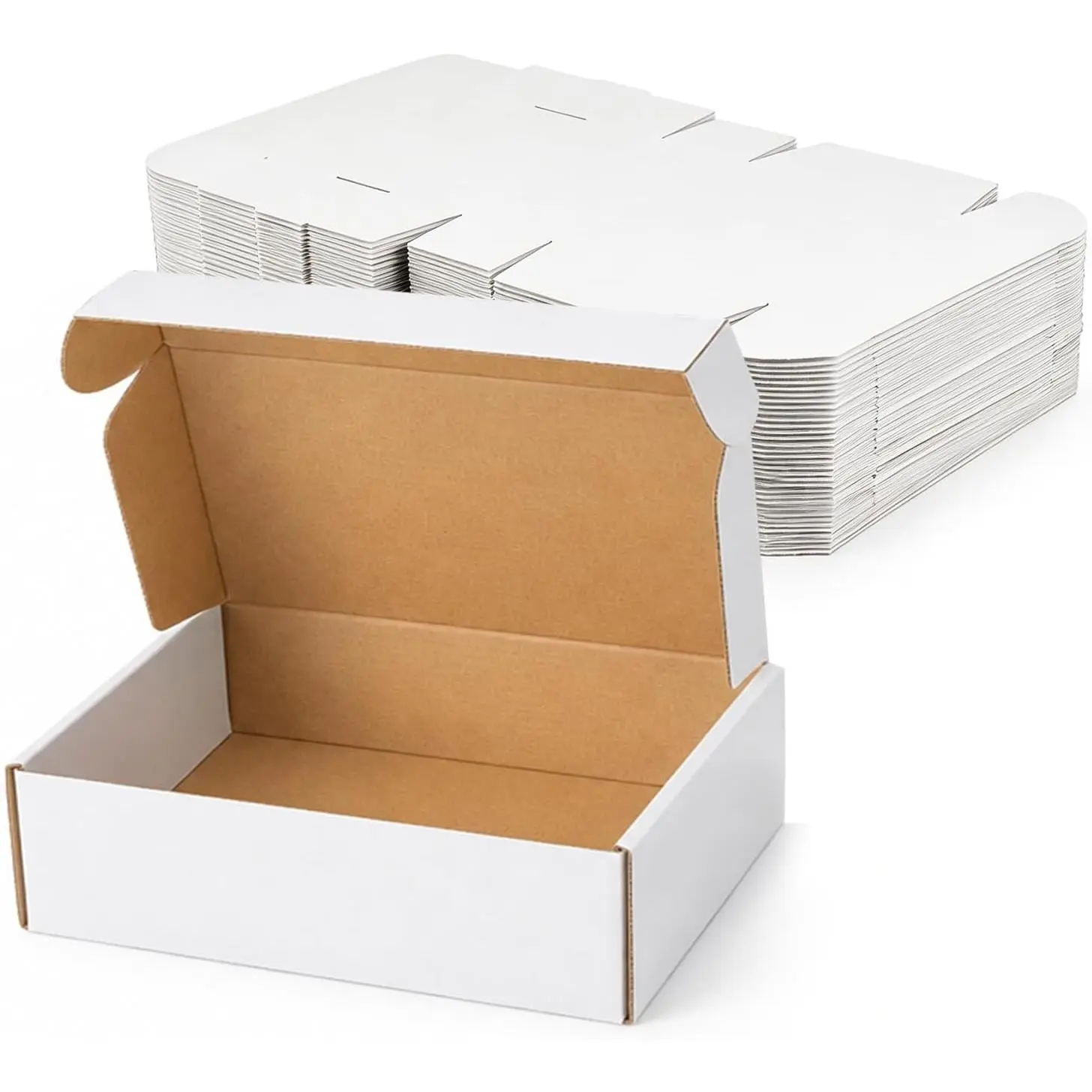 20 Pack 12x9x4 Inch White Shipping Boxes Corrugated Cardboard Mailer Boxes for Small Business Packaging Easy-to-Fold Design for Mailing Gift Wrapping and Everyday Organizing