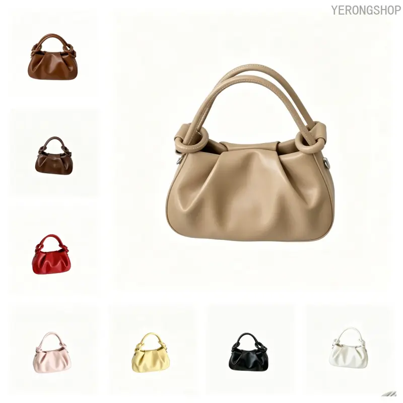 Women's Minimalist Elegant Pleated Design Handbag - Soft Texture Top Handle Crossbody Shoulder Handbag, Aesthetic Classic Commuter Bag for Casual Errands & Office Work, Aesthetic Shoulder Bag, Commuter Bags