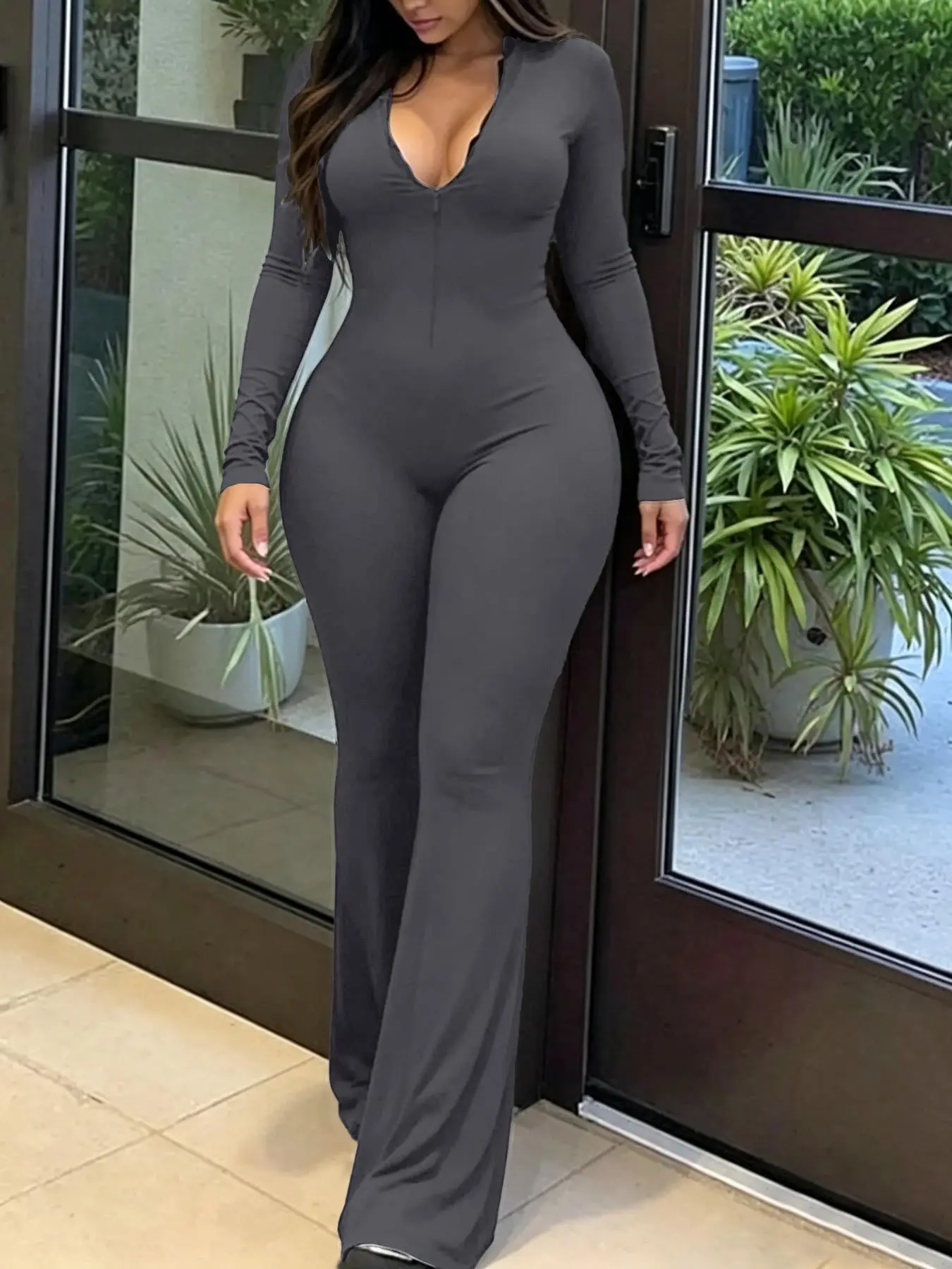 Summer Plain Slim-Fitting Short Jumpsuit, Overalls, Casual Fashionable Comfortable One-Piece, Perfect for Summer Wear, Trendy Versatile Clothing, Outfit