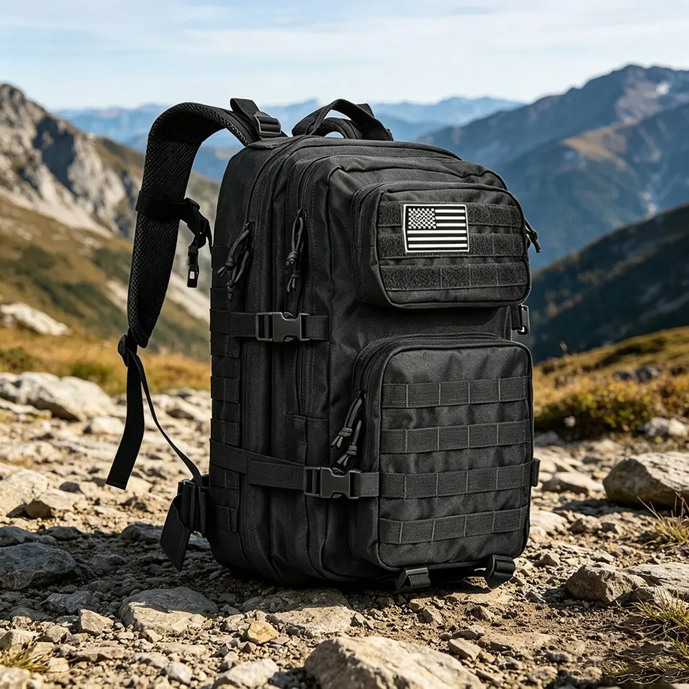 50L Outdoor Hiking Camping Backpack for Men, Large Capacity Travel Bag, Waterproof Multifunctional Sports Backpack, Hiking Trekking Rucksack, Ideal for Adventures