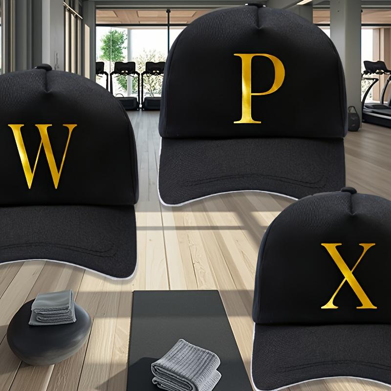 Unisex Polyester Baseball Cap | Adjustable Size | Lightweight, Breathable, and Quick-Drying | Gold Letter Print "A"-"Z" | Ideal for Outdoor Sports and Travel | Stylish Hip-Hop Dad Cap, Casual Hat | Hip-Hop Style Baseball Cap | Durable Hat Unisex Polyester Baseball Cap | Adjustable Size | Lightweight, Breathable, and Quick-Drying | Gold Letter Print "A"-"Z" | Ideal for Outdoor Sports and Travel | Stylish Hip-Hop Dad Cap, Casual Hat | Hip-Hop Style Baseball Cap | Durable Hat