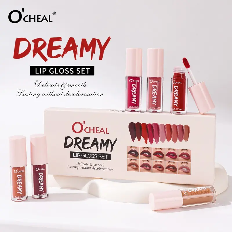 O'CHEAL Matte Silky Smooth Long Lasting Waterproof Non-stick cup Lip Glaze Set