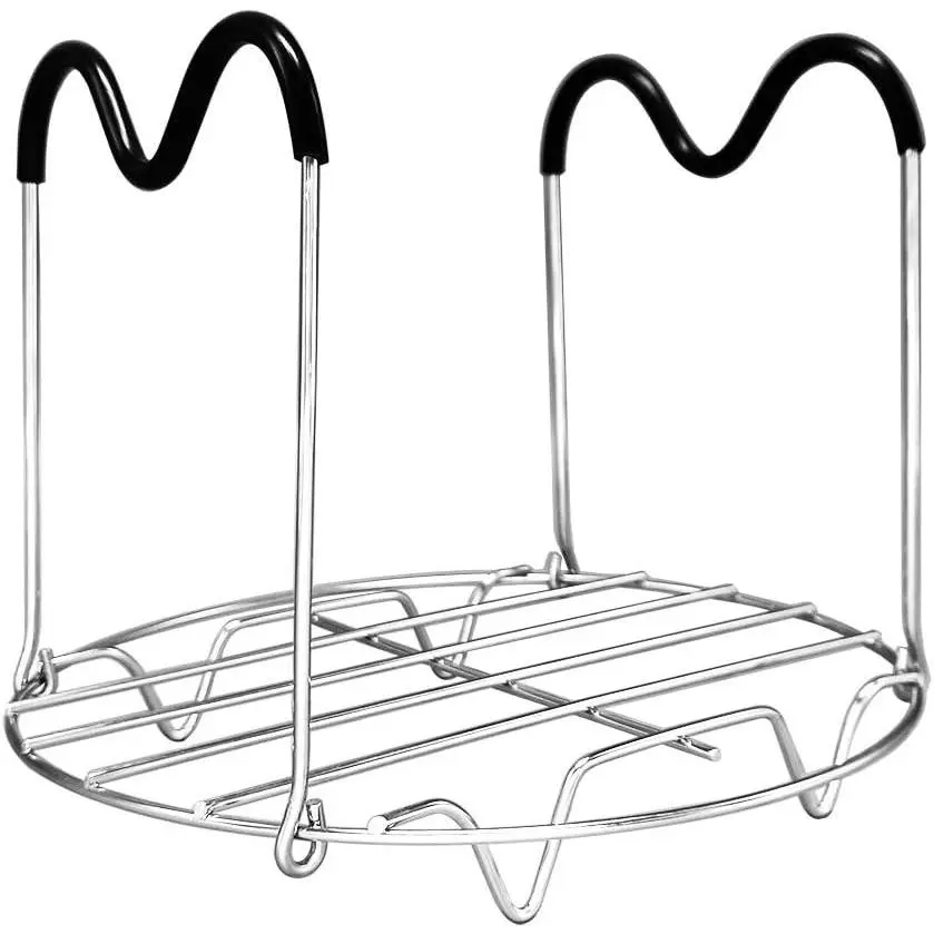 Trivet with Silicone Handles for Instant Pot 6 Qt 8 Qt, Instant Pot Trivet with Heat Resistant Silicone Handles, Steamer Rack Trivet for Electric Pressure Cookers 6 Qt 8 Qt