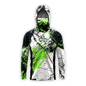 [New] Lightweight and breathable fishing clothing, including jackets, long-sleeved shirts with masks, suitable for outdoor fly fishing, fishing equipment, suitable for mountains, lakes, oceans and hiking trails