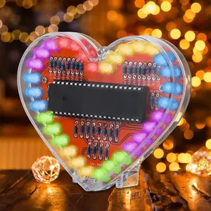 Practice Kit, Heart Shaped Light Soldering Project Electronic Kit for Beginners Diyers Student Education and Mother's Day Present