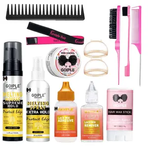 Goiple Beginner Lace Wig Kit, Waterproof Long-Lasting Invisible Adhesive, Melting Spray, Edge Control, Natural Hold, Strong Bonding
