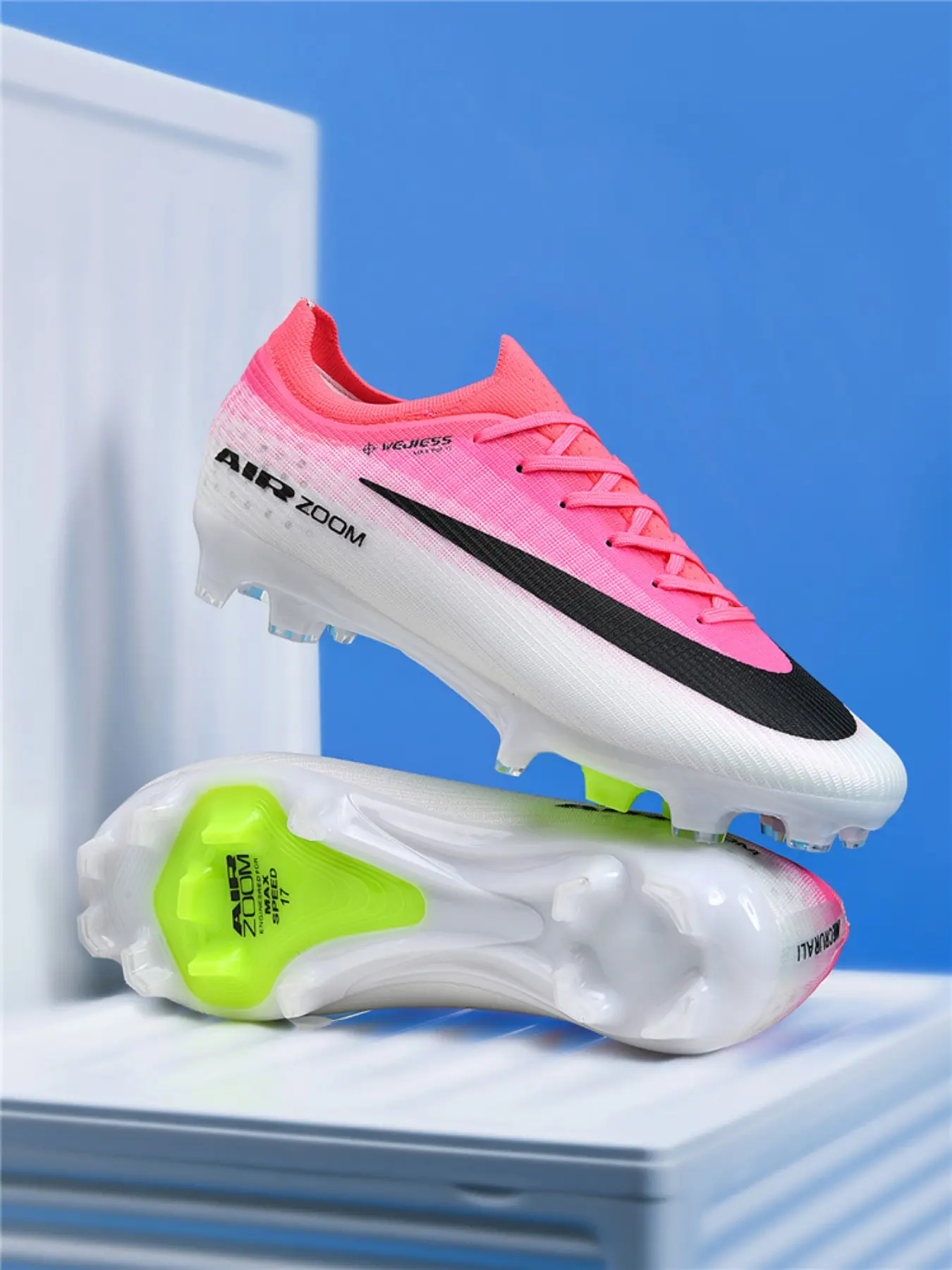 Seamless Sporty Soccer Shoes, Rubber Studs & Tpu Long Nails, Sizes 35-45, Comfortable Fit, Anti-Twist, Strong Grip, Ideal for Training & Matches