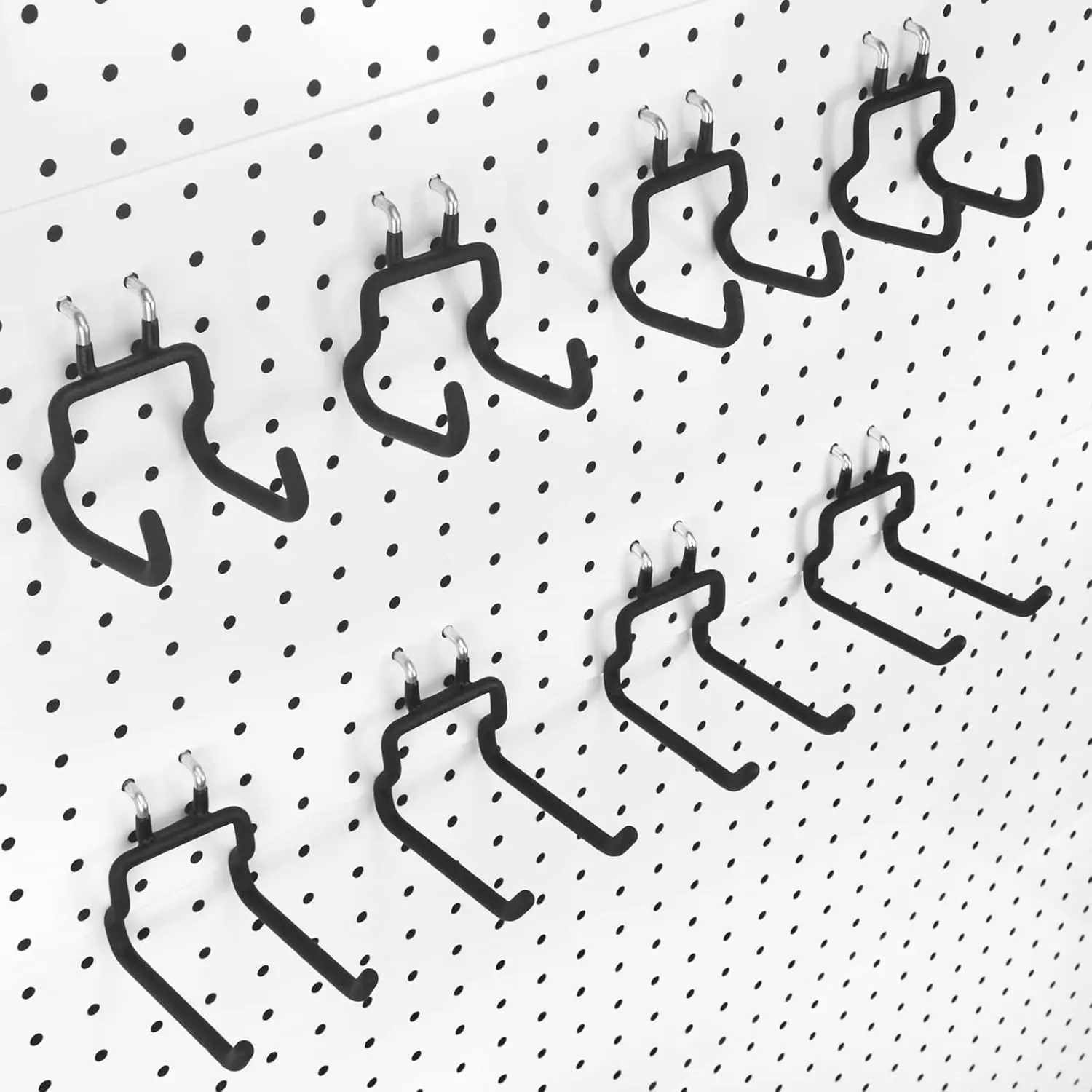 8-Pack Pegboard Hooks, Peg Board Tool Utility Hooks & Hangers Fit 1/4" Pegboards, Heavy Duty Metal Peg Board Shelving Hooks, Wall Organizers and Storage for Craft Room Garage Workbench Office