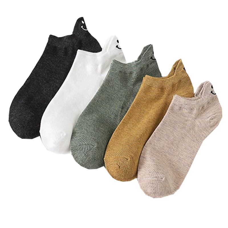 5/10 Pair Kawaii Embroidery Shallow Mouth Socks Women Spring Summer Short Cool Socks Casual Korean Style Street Sokken Female