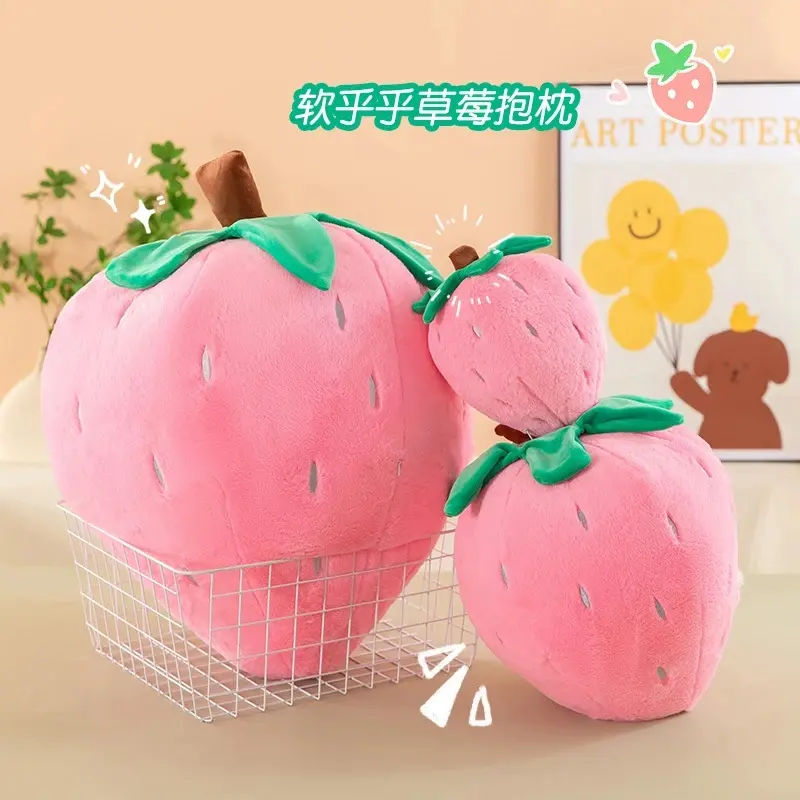 Strawberry Throw Pillow Plush Toy Fruit Sleeping Girl Bed Cushion Sofa Super Soft Doll Student
