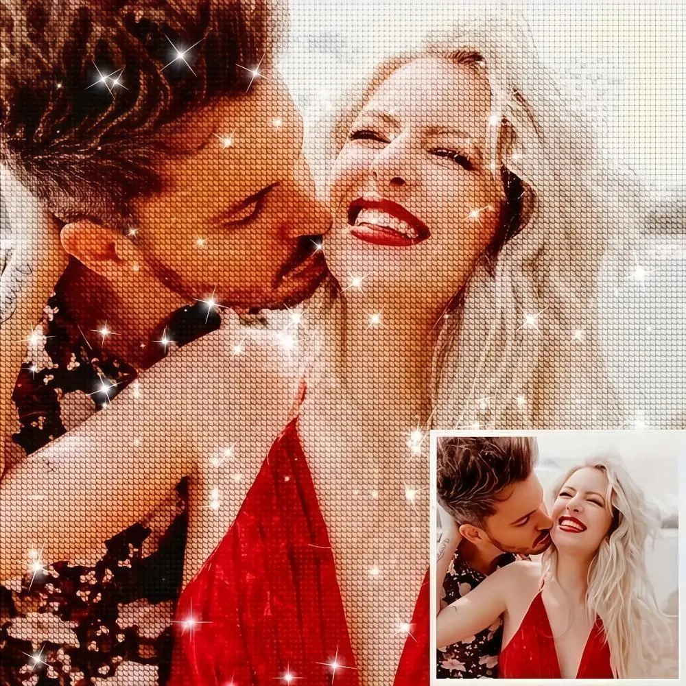 Adult Custom Diamond Painting Set, 5D Full Diamond DIY Diamond Painting Personal Photo Customization, Custom Picture Personalized Gift, Personalize with Your Photo and Round Acrylic Diamonds, Perfect Choice for Home Wall Decoration and Unique Gifts