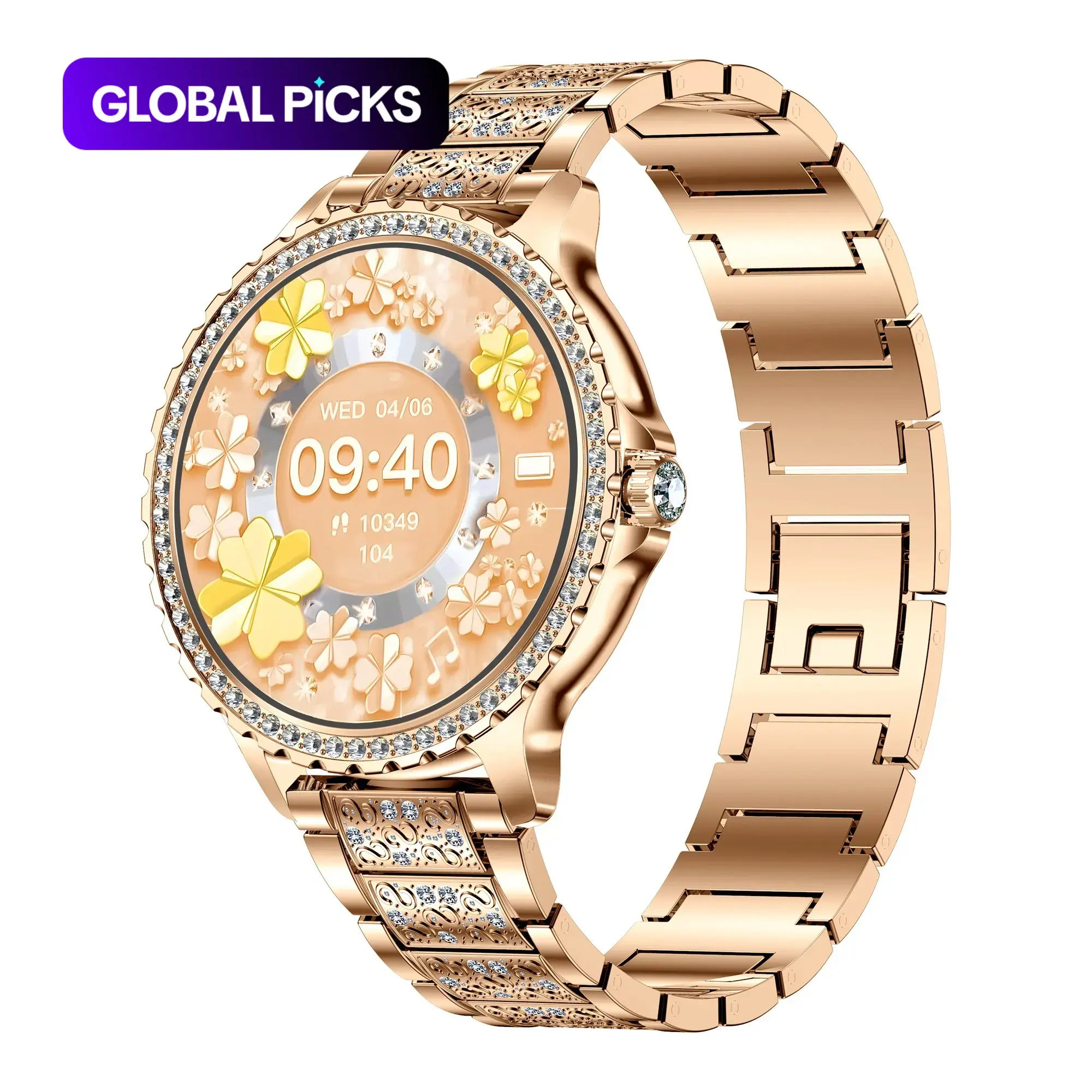 Fashion Smart Watch for Women, 1.32-inch HD Large Screen Digital Watch with 2 Straps, Waterproof Fitness Tracker, Wireless Call，Step Counter,Compatible with Android and iOS Systems, Wearable,Valentine's Day Gifts, Fitness Tracker Smartwatch