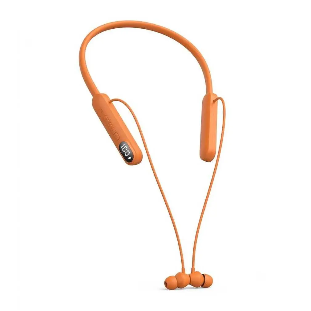 2026 New Orange Neckband Headphones Lightweight Ergonomic Digital Noise Reduction 360 Surround Sound Long Standby Secure Fit Sports Gym Travel Portable Wireless Headphones Holiday Gifts Men Women Teens PBAF