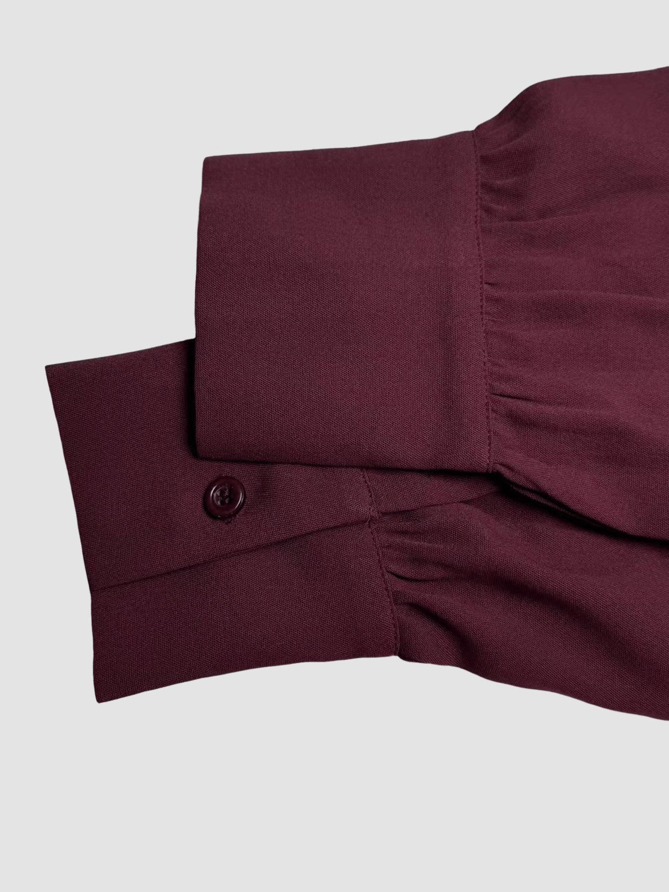 Women's Fashion Trendy Solid Color Ruched Waist Long Sleeve Dress, Casual Fitted Style, All Seasons Wear, Plain Pattern