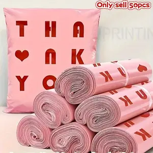 50pcs Thick Shipping Bags, Shopping Gift Bags, Waterproof Polyethylene Mailer Envelopes, Fashion Packaging, Logistics Bags, Shipping Supplies, Polymailers, Postal Mailing Bags, Plastic Shipping Envelopes