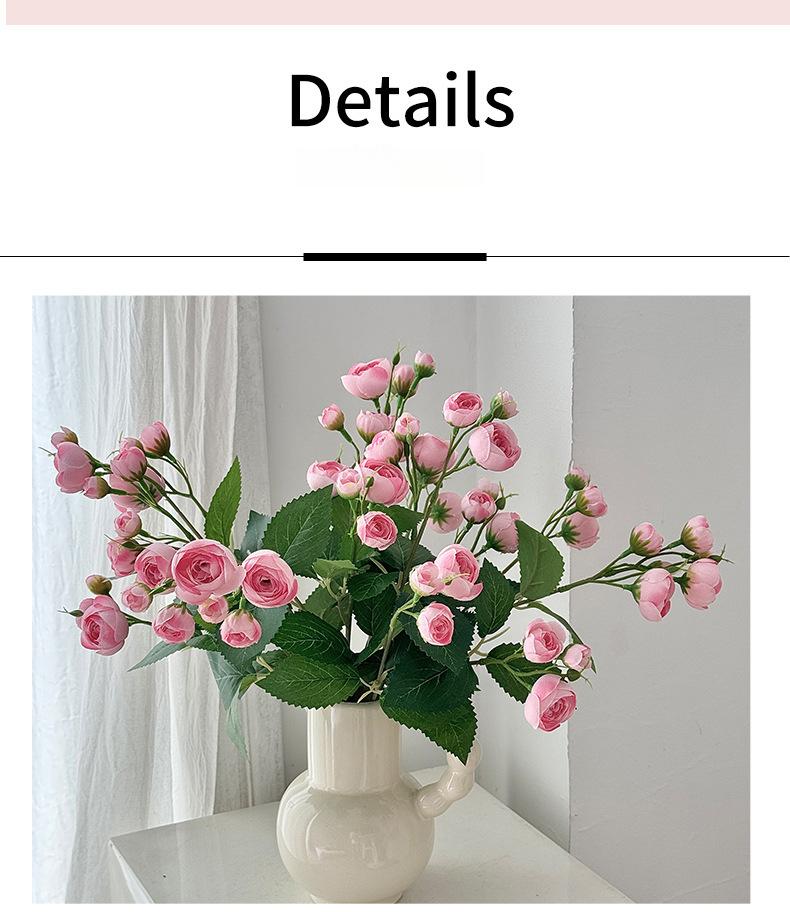 Aesthetic 12-Head Mini Camellia Tea Bud Bouquet |   Real-Touch Faux Silk Flowers for Home & Hotel Decor |   Elegant Wedding Hall Floral Props |   2026 Spring Flower Arrangement