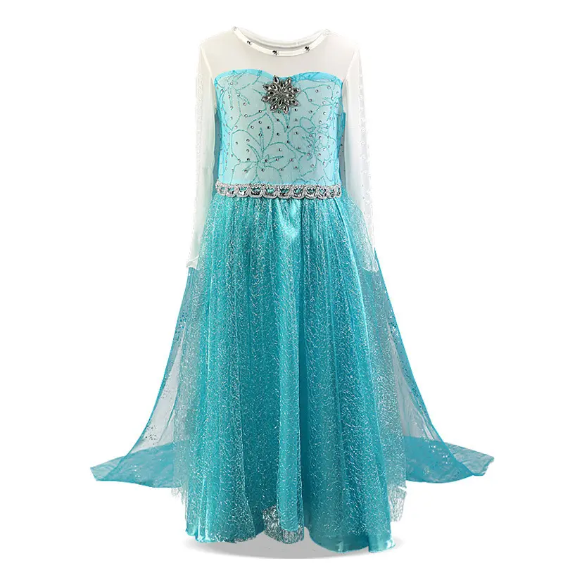 Christmas children's clothing princess dress Elsa Elsa girls' long-sleeve dress holiday party costume dress-DHY