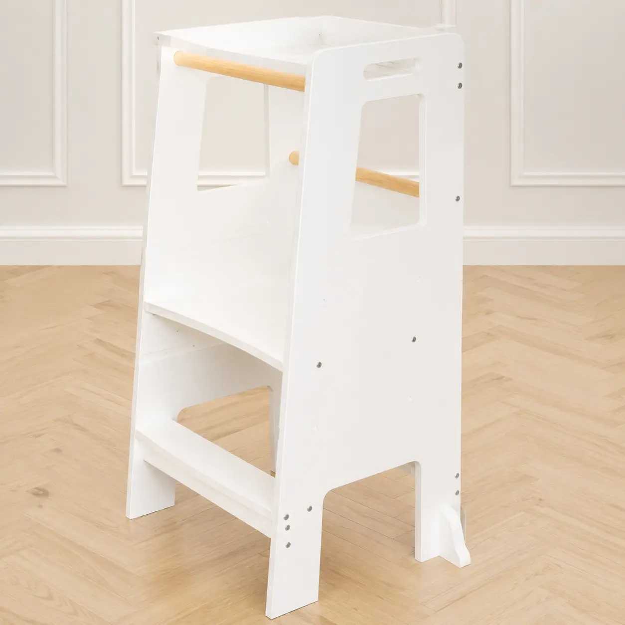 Littleox Standing Tower, Step Stool Toddler Wood Stepping Stool - Children's Montessori Stool - Adjustable Height, Ideal Kids Kitchen Step Stool for Learning New Skills