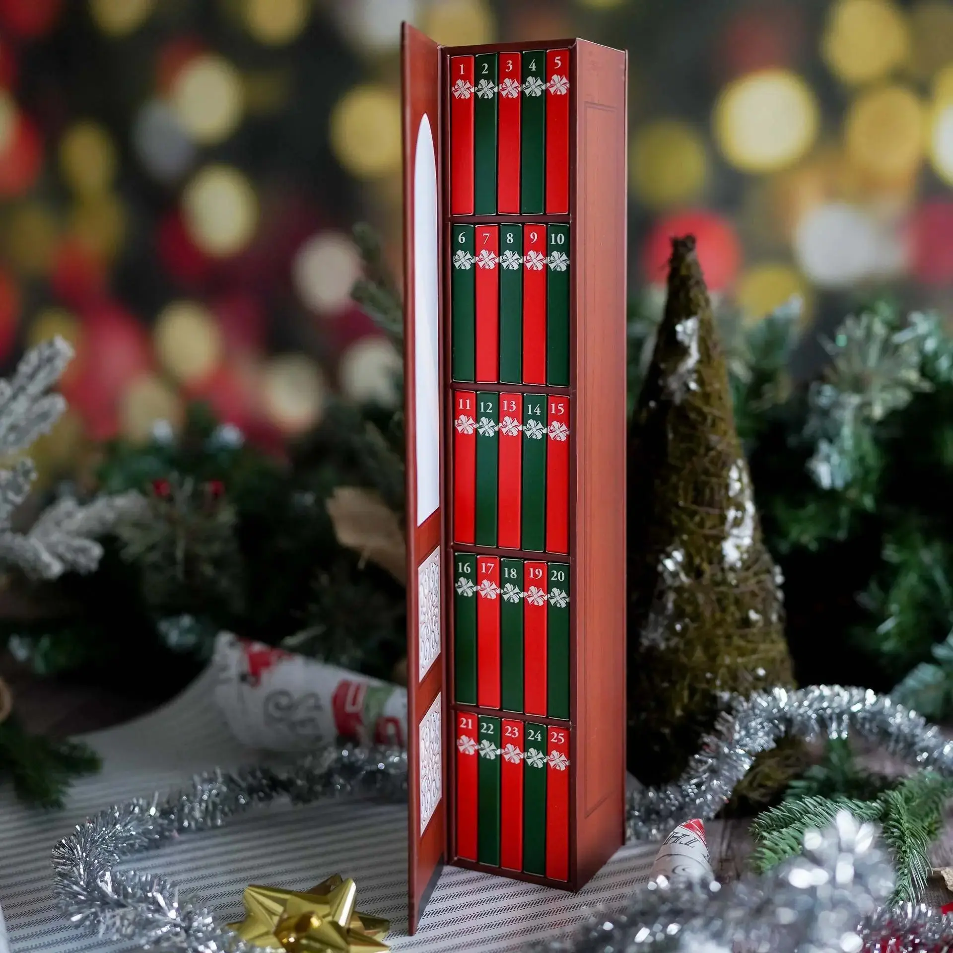 Mini Book Advent Calendar 2026, Ornament Advent with 24 Book Gift, Christmas Countdown Calendar for Books Lovers, Literature Lovers and Holiday Decorations