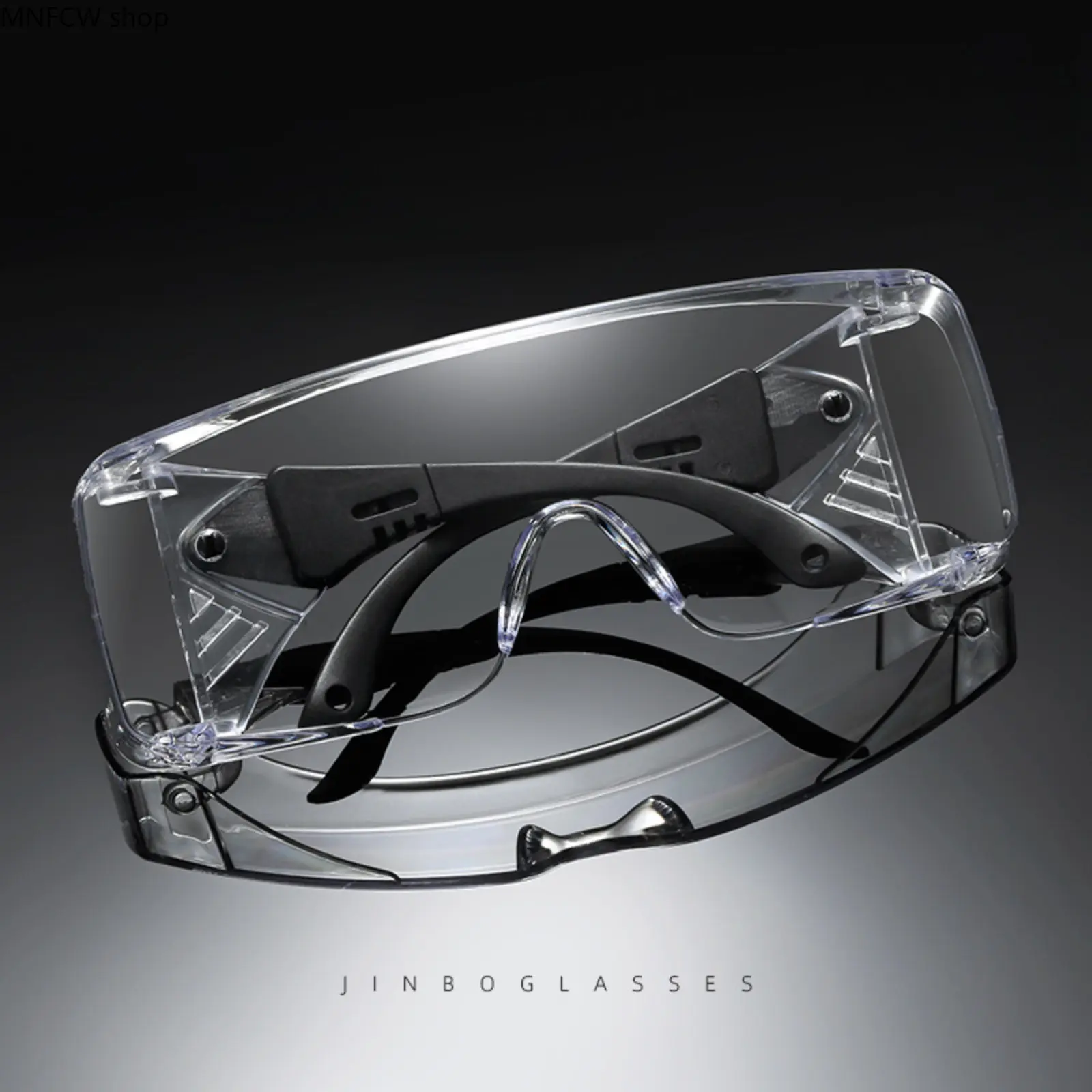 Unisex 1-Size-Fits-All Universal Safety Goggles - Safety Glasses, 2026 Labor Protection Eye Shield with Transparent Anti-Fog, Splash Guard, Windproof, Dust Mist Protection for Grinding, Outdoor Cycling, Black Gray, Black Gray Anti-Fog