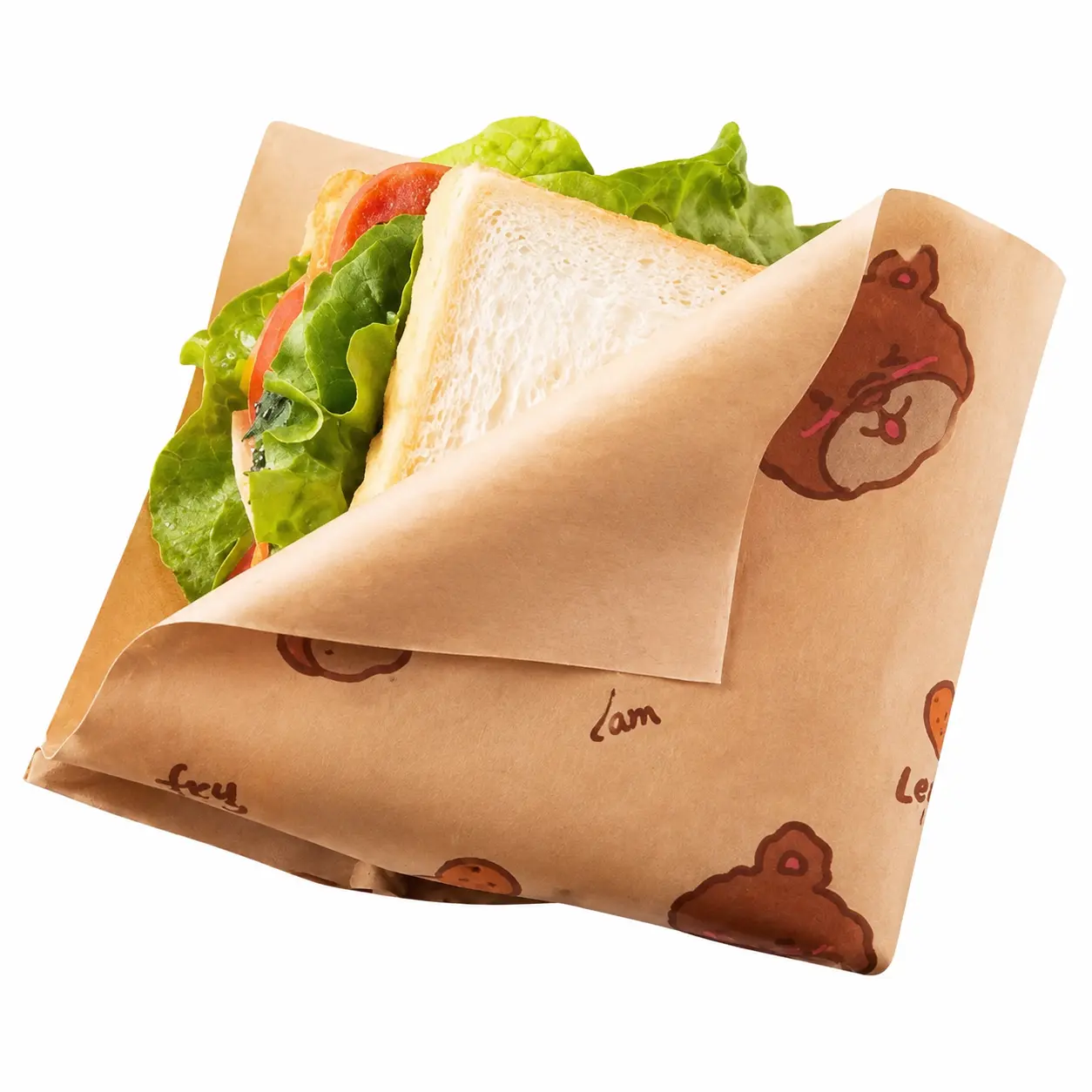 Eco-Friendly Disposable 14x14cm Triangle Sandwich Wrapping Paper, 50 Sheets - Grease-Resistant, Food-Safe, Tear-Resistant Kitchenware for Burgers, Pastries - Home & Café Use, Triangle Shape