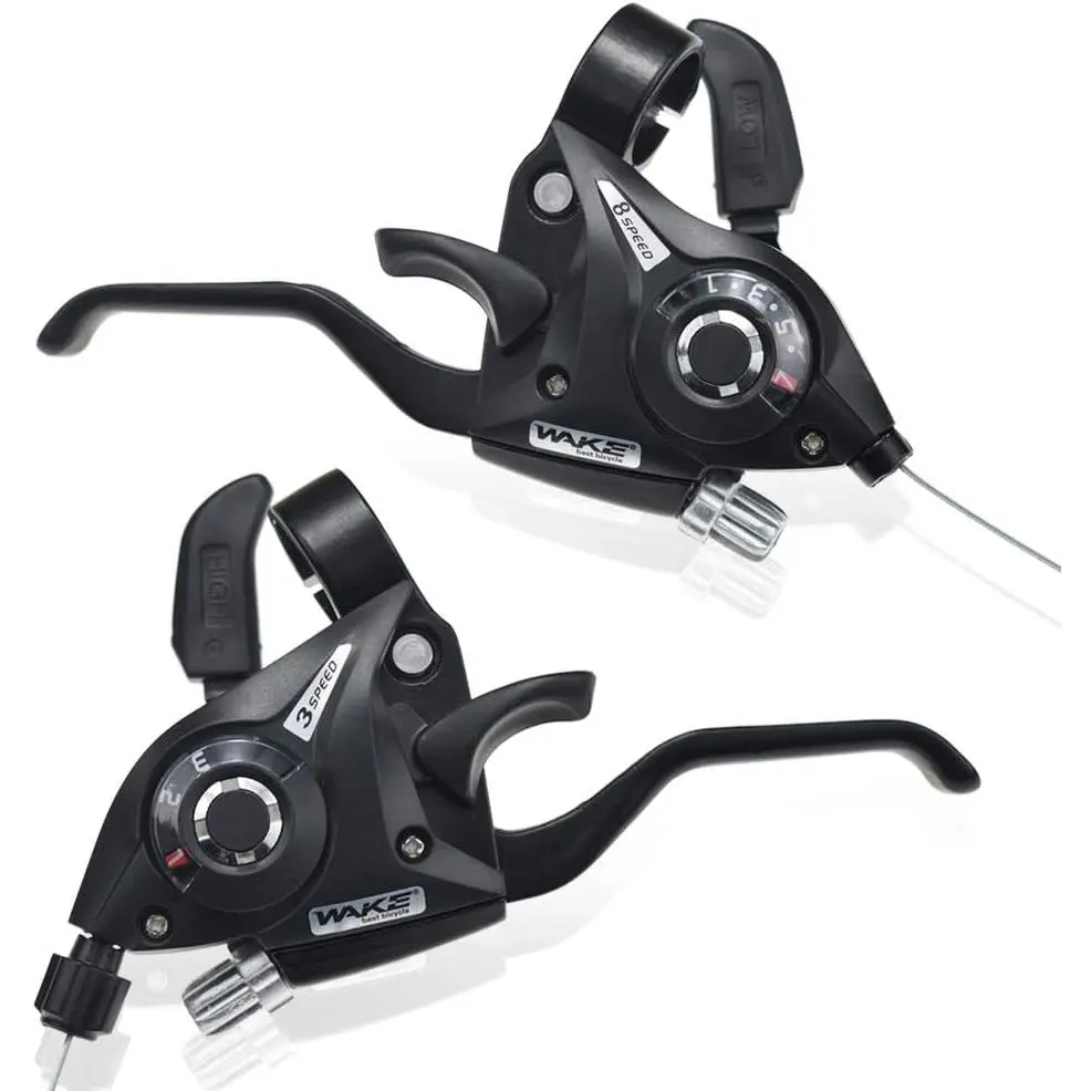 Levers Shifter 3x8 24 Speed Shifter with Gear  and V   for Moutain , Road , MTB, BMX, Fixie Gear, Cycling