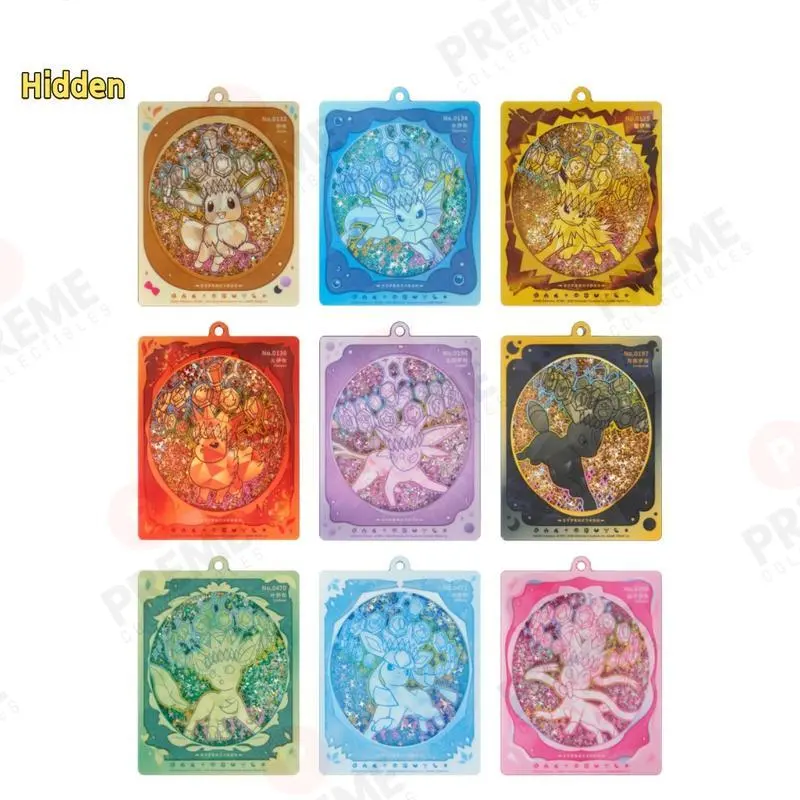 Eeveelutions Glitter Shaker Card Display Charm-Secret Rare 9 Bundle Pokémon 2026 Chinese